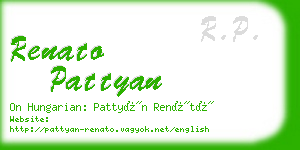 renato pattyan business card